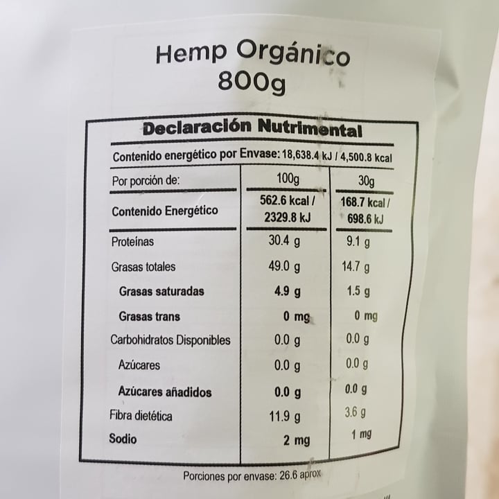 photo of Okko Super Foods Hemp Orgánico shared by @brendagzz on  31 Dec 2020 - review