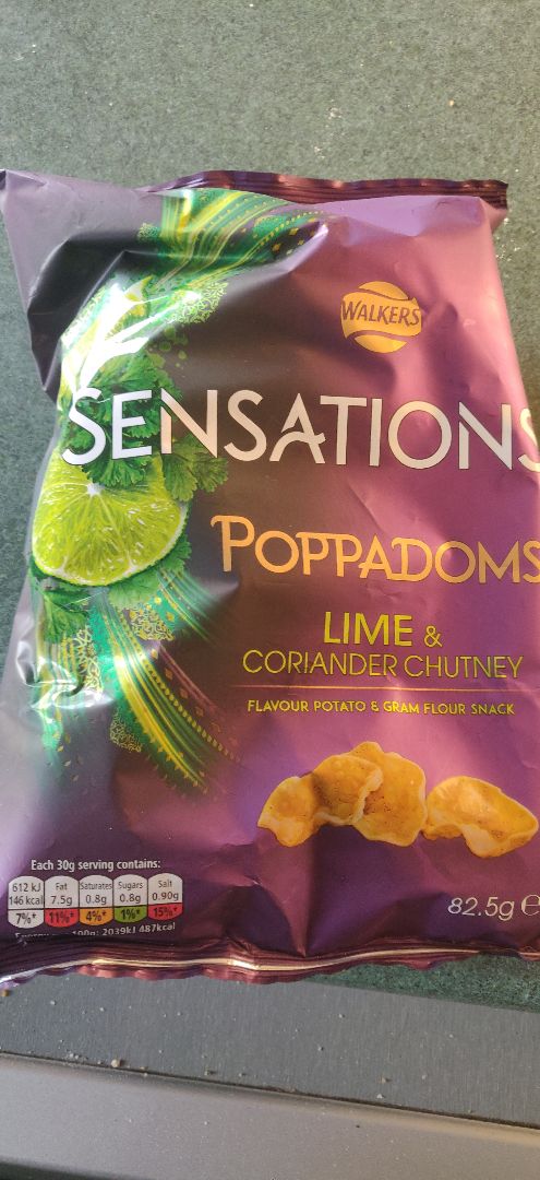 photo of Walkers Lime and coriander Poppadoms shared by @excowboy on  25 Mar 2020 - review