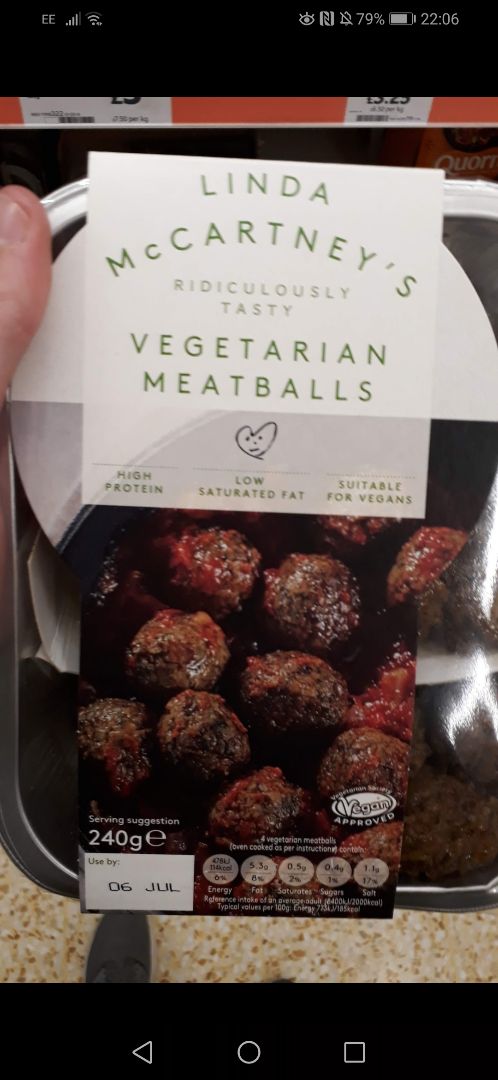 review photo of Linda McCartney's Vegetarian Meatballs shared by @troyehaydentro on 14 Aug 2019 - review