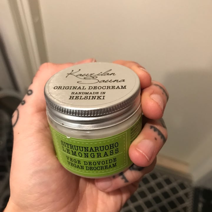 photo of Kaurilan Sauna Lemongrass  Vegan Deocream shared by @annbience on  27 Apr 2021 - review