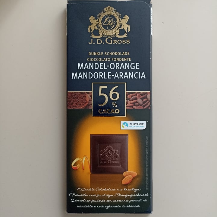review photo of J. D. Gross Cioccolato Mandel Orange 56% Cacao shared by @livia99 on 10 Mar 2022 - review