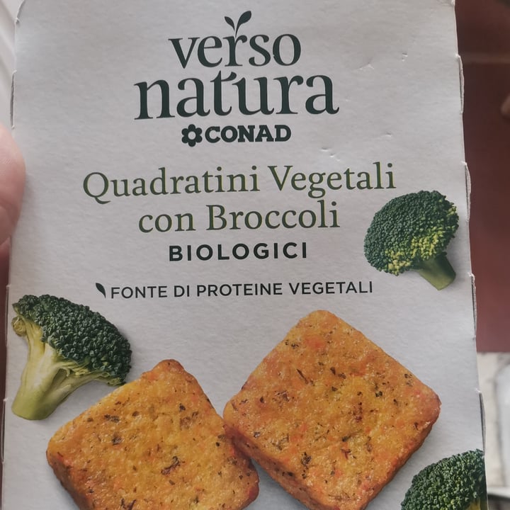 photo of Verso Natura Conad Veg Quadratini vegetali con broccoli biologici shared by @elevegansoul on  28 Jun 2022 - review