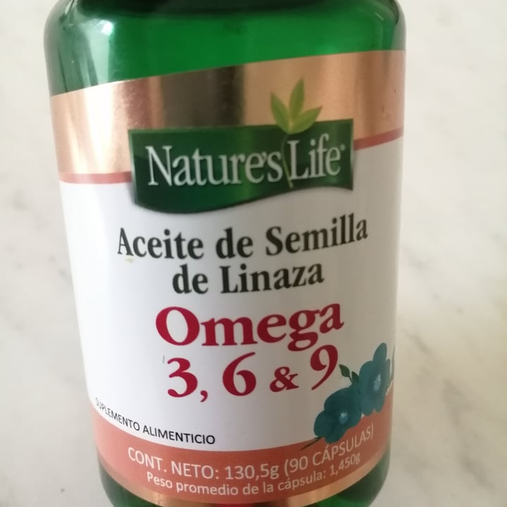 photo of Natures life Natures LIFE Aceite  de Semilla De Linaza Omega 3,6 Y 9 shared by @vegforhealth1 on  04 Jun 2021 - review