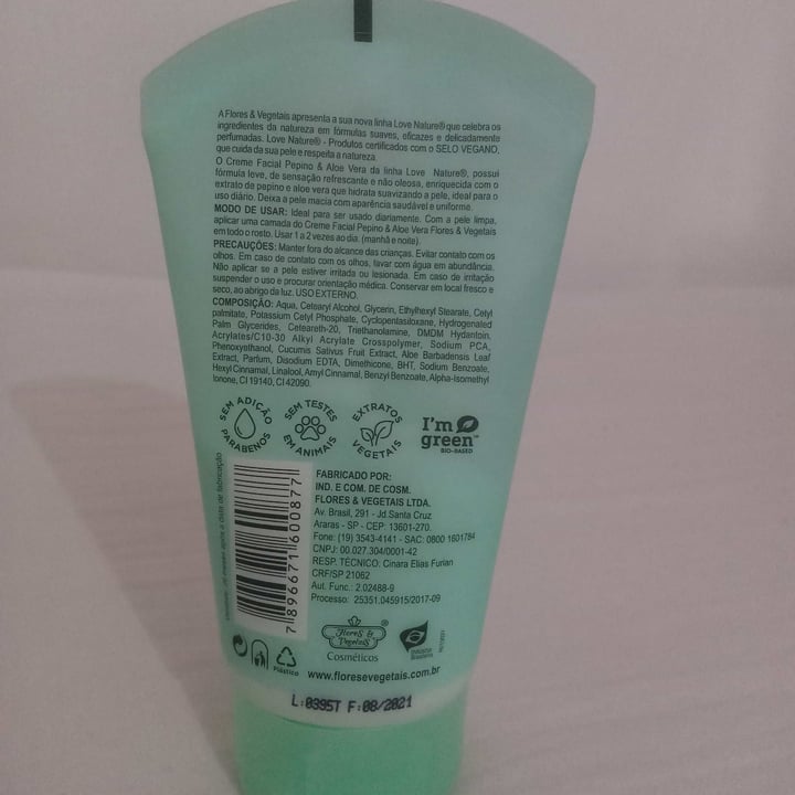 review photo of Flores & Vegetais Pepino & Aloe Vera shared by @maahluuia on 29 Jan 2022 - review