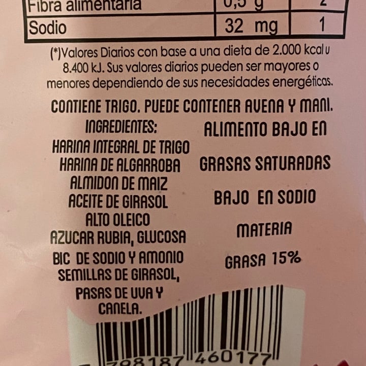 review photo of Canvas Galletitas De Algarroba Con Canela, Pasas de Uva Y Girasol shared by @polaina on 15 May 2021 - review