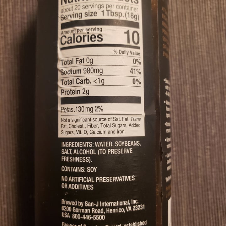 photo of San-J Tamari Gluten free Soy sauce shared by @doeshmoe1313 on  01 Jun 2022 - review