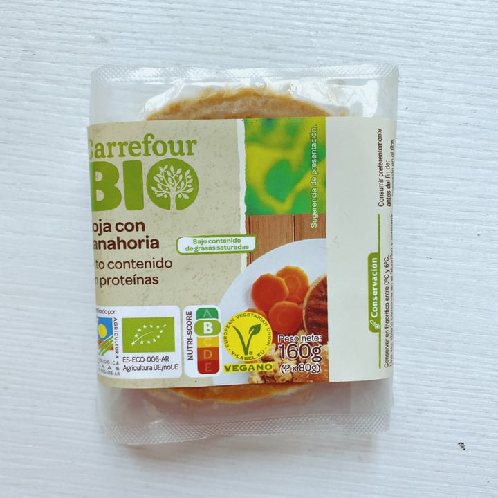 review photo of Carrefour Burger de soja con zanahoria shared by @alecomellas on 12 Nov 2020 - review