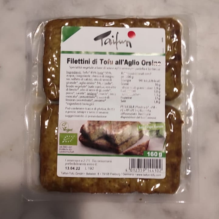 review photo of Taifun Filettini di Tofu all'Aglio Orsino shared by @fcisca73 on 13 Mar 2022 - review
