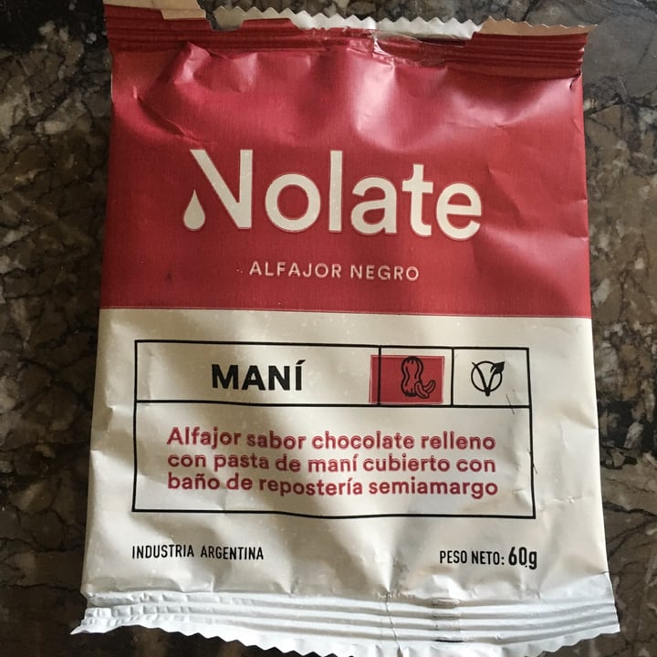 photo of Nolate Alfajor Negro De Mani shared by @maryoca on  24 Jun 2021 - review