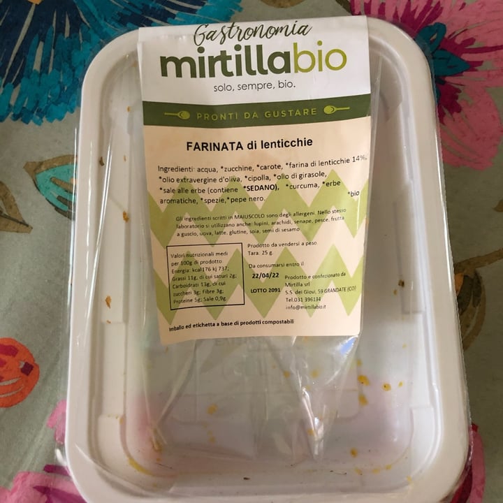 photo of Gastronomia mirtilla bio Farinata di lenticchie shared by @veggiepixie on  19 Jun 2022 - review