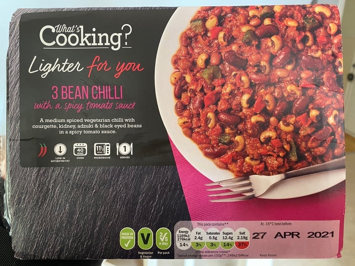photo of What’s Cooking? 3 Bean Chilli shared by @niamhx on  06 Apr 2020 - review