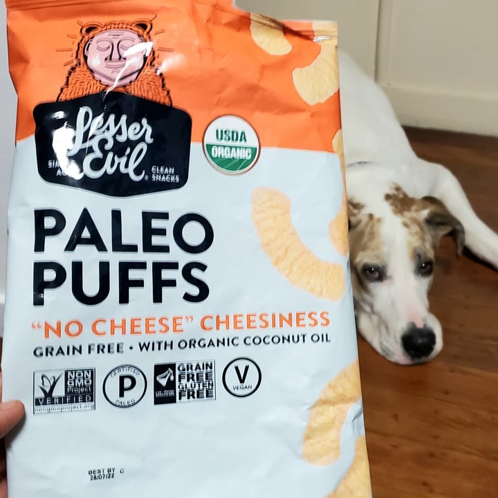 photo of Lesser Evil Snacks No Cheese Paleo Puffs shared by @itsjustmel on  08 Jun 2022 - review