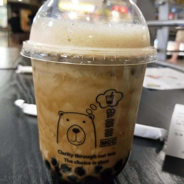 photo of Mong Cha Cha Cafe 梦茶茶 Hojicha Boba Bubble Tea shared by @singapovegan on  03 Oct 2020 - review