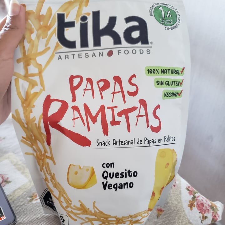 photo of Tika Papas ramitas  con quesito vegano shared by @sotonarbona on  30 Nov 2020 - review