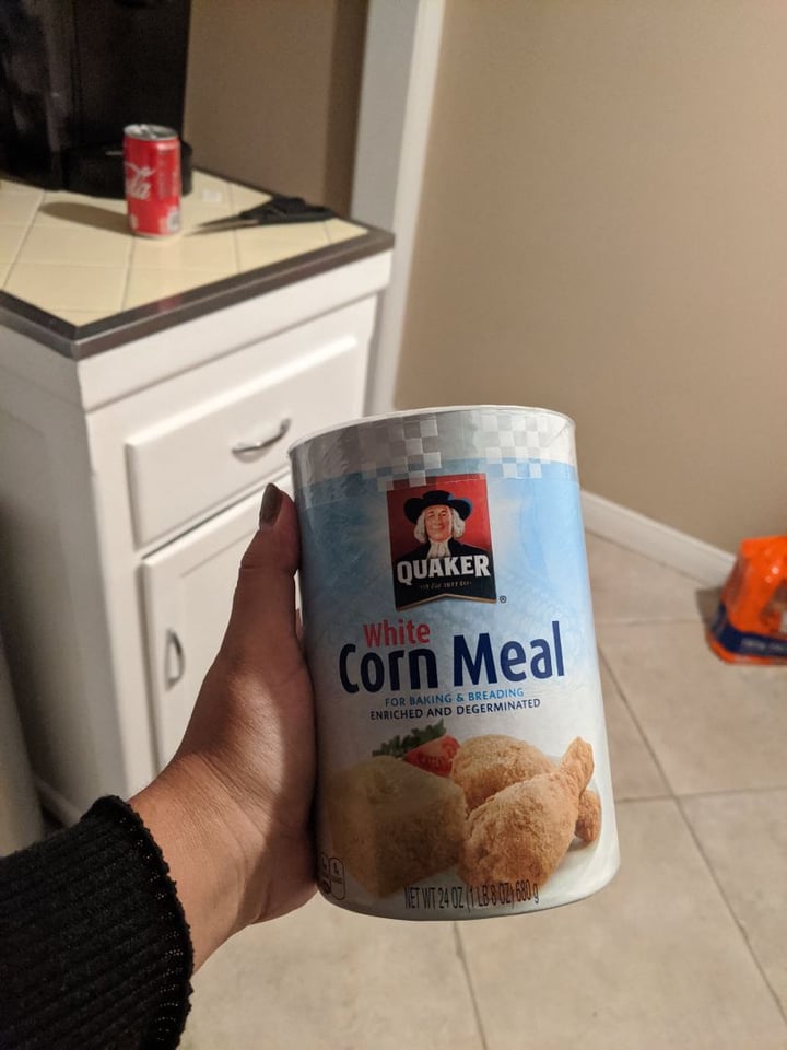 photo of Quaker Corn meal shared by @vegohvegan on  17 Jan 2020 - review