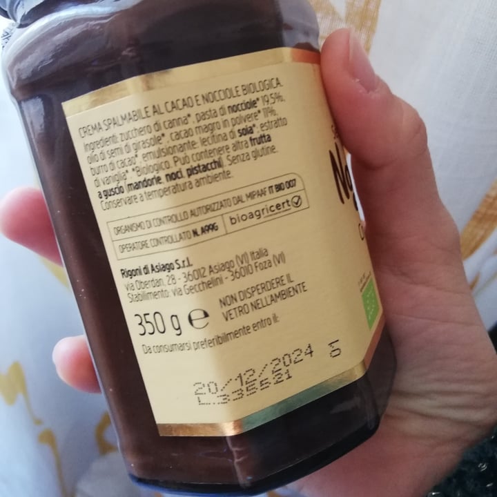 photo of Rigoni di Asiago Nocciolata Dairy Free Hazelnut Spread with Cocoa shared by @animaenatura on  16 Apr 2022 - review