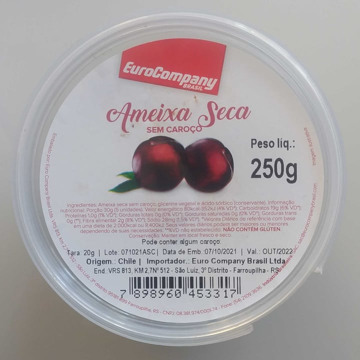 photo of Eurocompany Ameixa Seca Sem Caroço shared by @gabrie2412 on  28 Dec 2021 - review