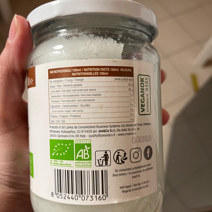 review photo of Crudolio Olio di Cocco Vergine shared by @gaiacc on 24 Mar 2022 - review
