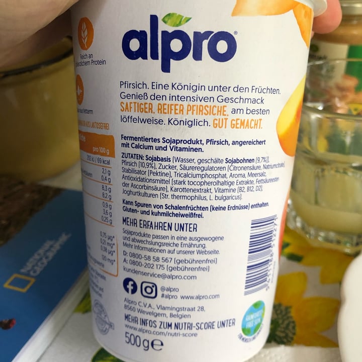 photo of Alpro Peach Soya Yogurt shared by @deliarechichi on  29 May 2022 - review