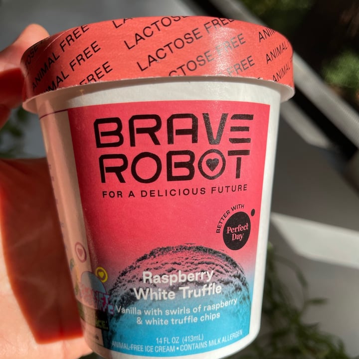 photo of Brave Robot Brave Robot Raspberry White Truffle Animal-Free Dairy shared by @andygigawatt on  13 Jul 2021 - review