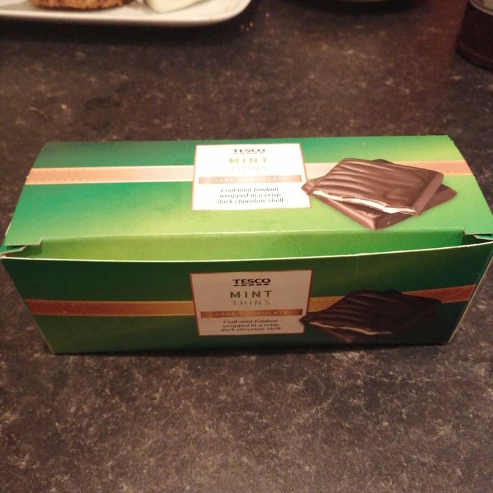review photo of Tesco Dark chocolate mint thins shared by @lucyek on 27 Dec 2019 - review