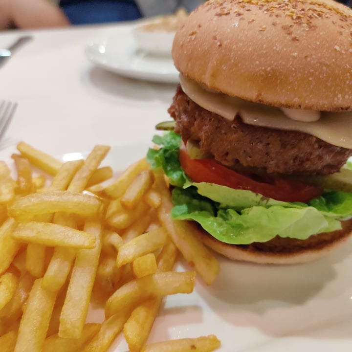 photo of Original Sin Mediterranean Restaurant O.S Burger (Beyond Burger patty) shared by @fourdollars on  02 Jan 2021 - review