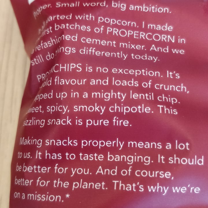 photo of Proper Chips Barbecue Lentil Chips shared by @compassionate on  25 Nov 2022 - review
