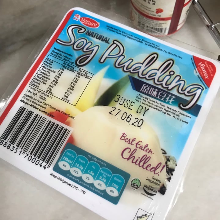 photo of Unicurd Natural Soy Pudding shared by @opheeeliaaa on  16 May 2020 - review