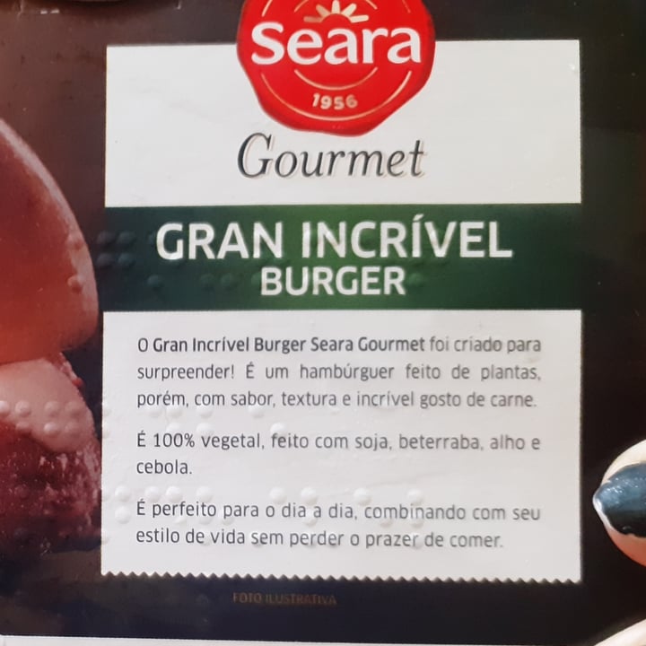 photo of Seara Gourmet Incrivel Burger shared by @kiraviskin on  23 Nov 2021 - review