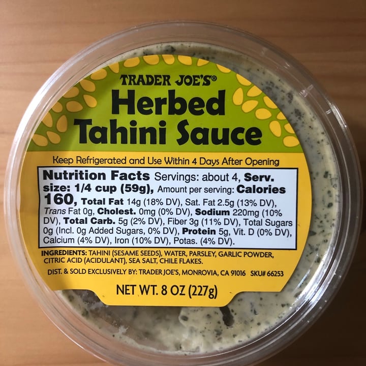 Herbed Tahini Sauce Review