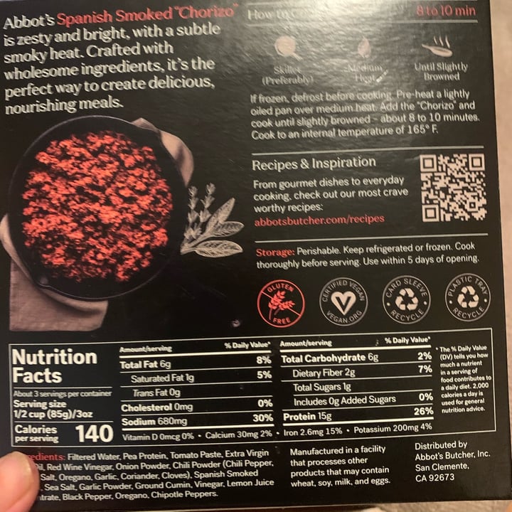 review photo of Abbot's Butcher "Chorizo" shared by @shannonmarilyn on 29 Oct 2021 - review