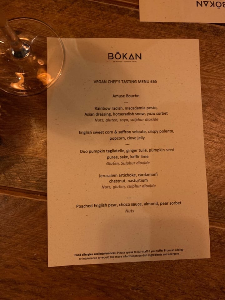 photo of Bōkan 38 Bar & 39 Rooftop Vegan Tasting Menu shared by @natabat on  10 Nov 2019 - review