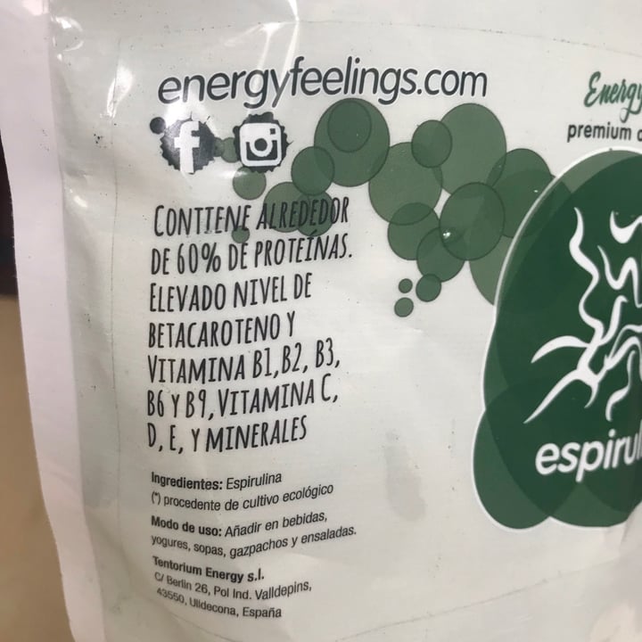 photo of Energy Feelings Espirulina shared by @cleomartins on  31 Aug 2021 - review