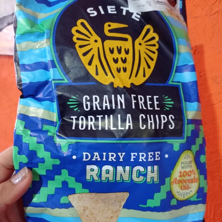 photo of Siete Family Foods Grain Free Tortilla Chips Dairy Free Ranch shared by @bettyska on  18 Oct 2022 - review