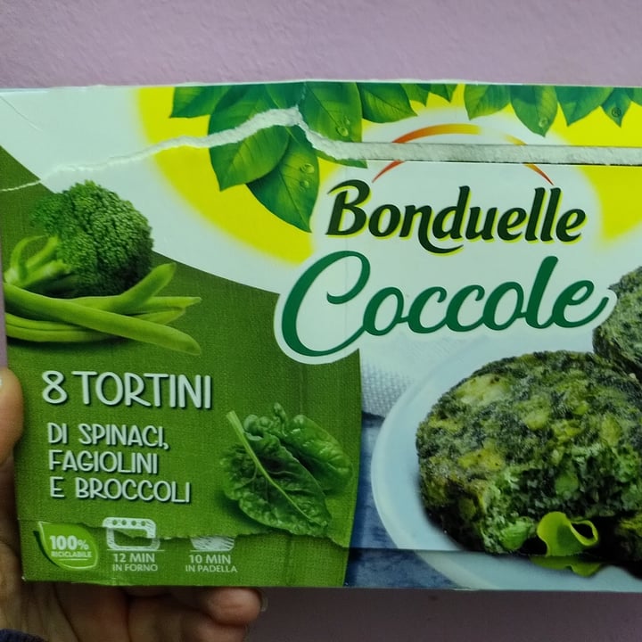 photo of Bonduelle Tortini Spinaci Fagiolini E Broccoli shared by @merry-cherry-veg on  17 Nov 2022 - review