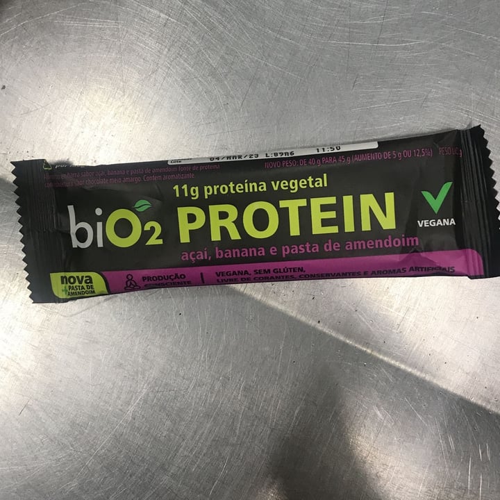 photo of biO2 Barra De Proteína - Açaí, Banana E Pasta De Amendoim shared by @karunamaa on  16 Jul 2022 - review