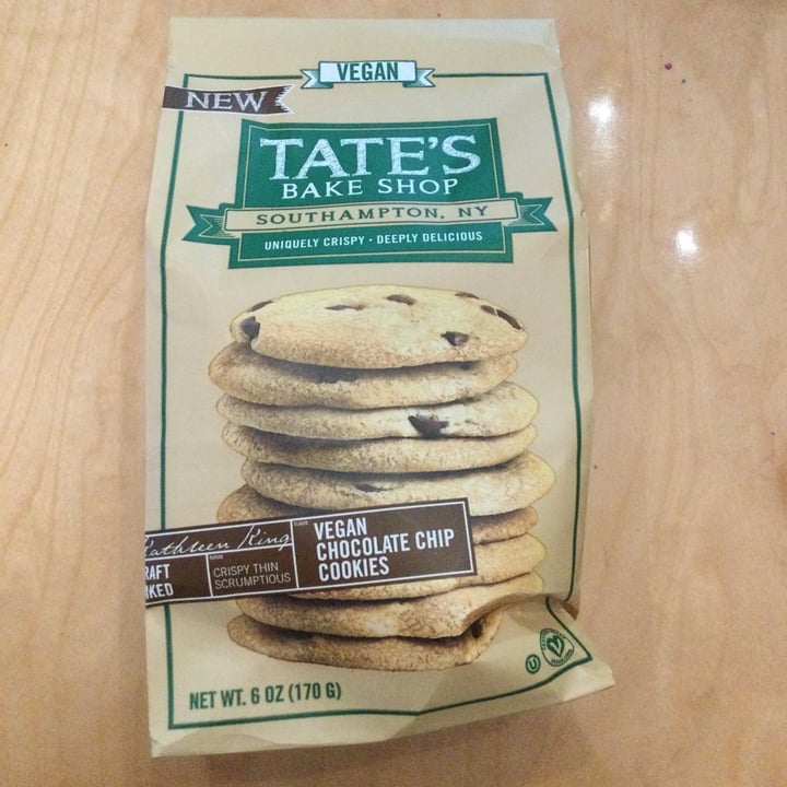 photo of Tate’s Bake Shop Vegan chocolate Chip Cookies shared by @janetisvegan on  22 Jan 2022 - review