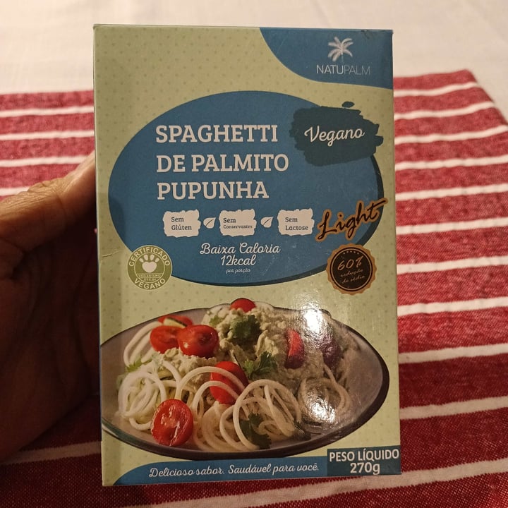 photo of Natupalm Spaghetti de palmito pupunha shared by @pamioliveira on  07 Jul 2022 - review