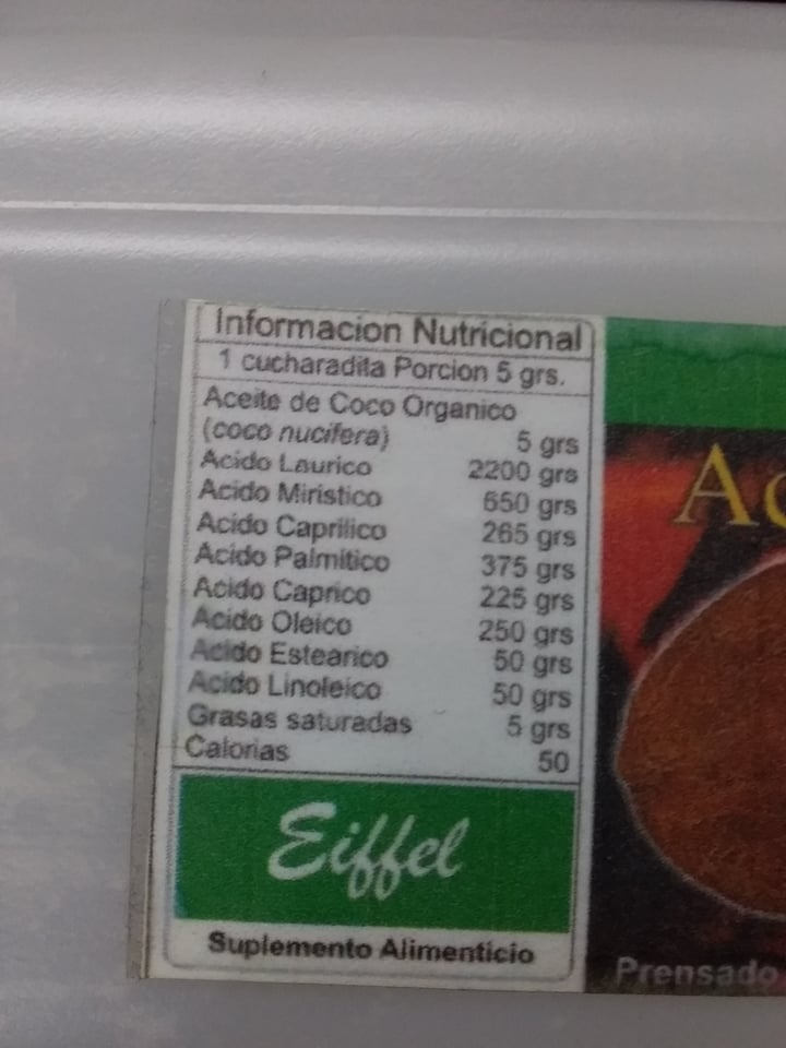 review photo of Eiffel Aceite de coco orgánico shared by @mosalasmanaraminaret on 26 Sep 2021 - review