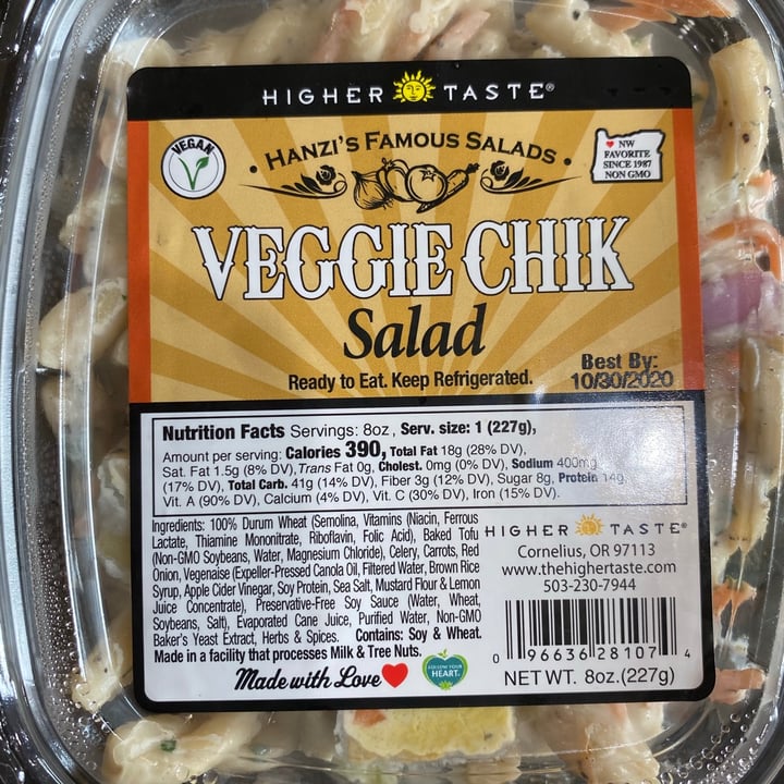 photo of Higher Taste Chik salad shared by @greengrl87 on  28 Oct 2020 - review