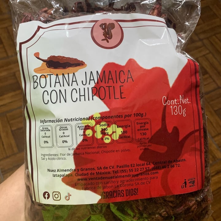 photo of Nuez Almendra Y Granos Botana Jamaica Con Chipotle shared by @alcala14 on  19 Jan 2022 - review