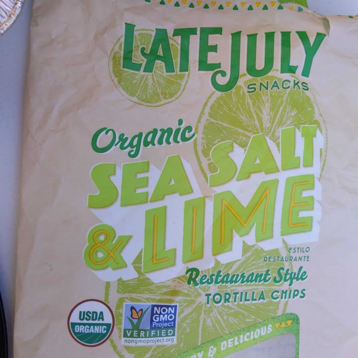 review photo of Late July Snacks Organic Sea Salt & Lime Restaurant Style Tortilla Chips shared by @grammary on 20 Jun 2021 - review