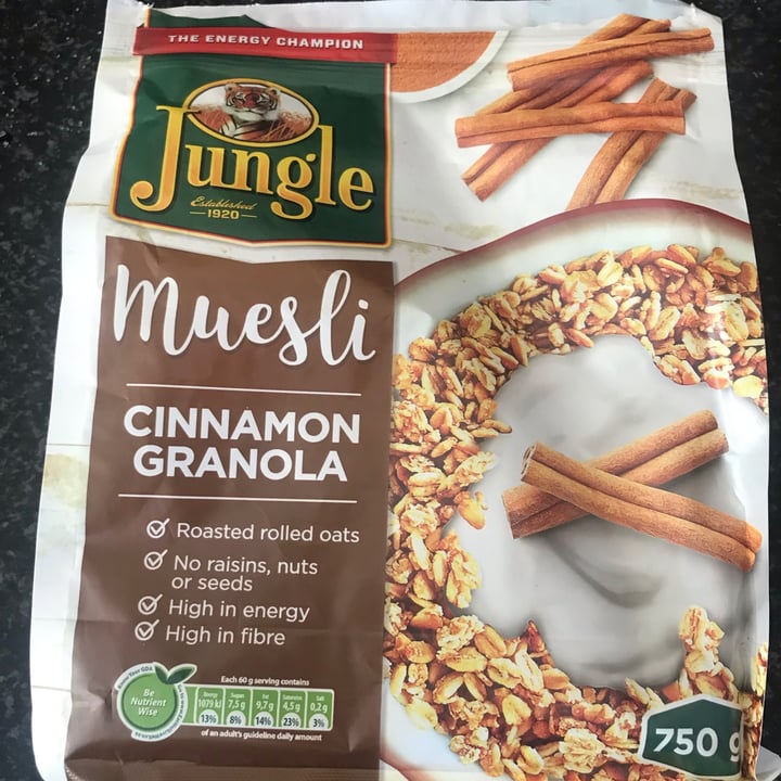 photo of Jungle Oats Cinnamon Granola shared by @skyecomley on  28 Oct 2020 - review