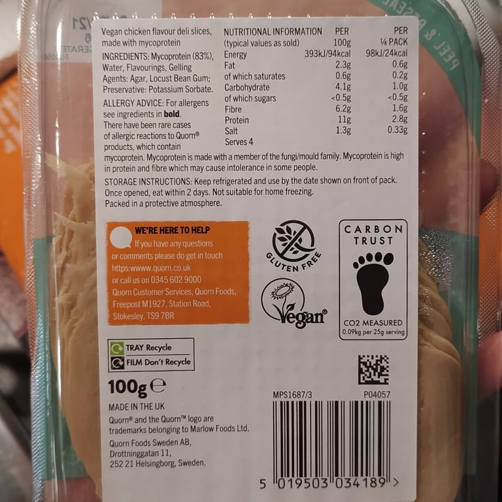 photo of Quorn Chicken Free Slices shared by @potplant on  20 Aug 2021 - review