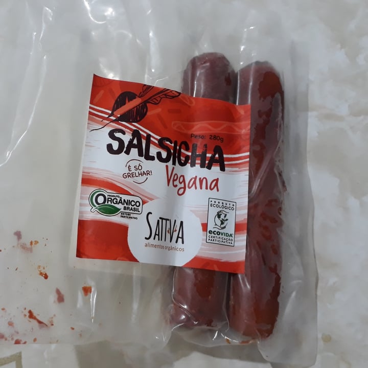 photo of Sattva Alimentos Orgânicos Salsicha Vegana Orgânica shared by @soniarocha2 on  08 Jul 2022 - review