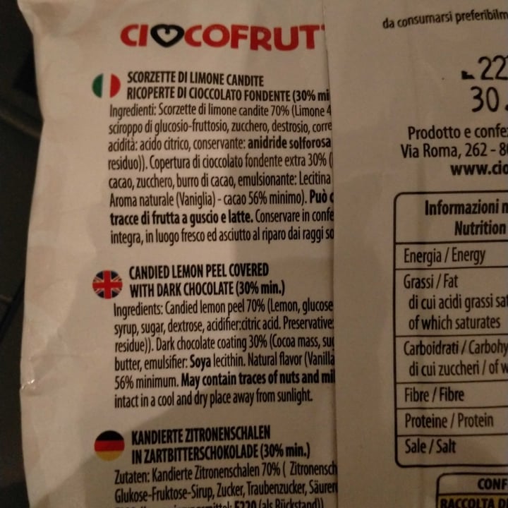 photo of Ciocofrutta Sagi Scorzette limone ricoperte cioccolato shared by @claudia2 on  08 Jan 2023 - review