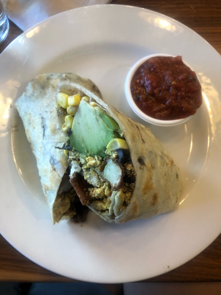 review photo of Floret - By Cafe Flora Black Bean Breakfast Burrito shared by @fowlerolivia on 25 May 2019 - review