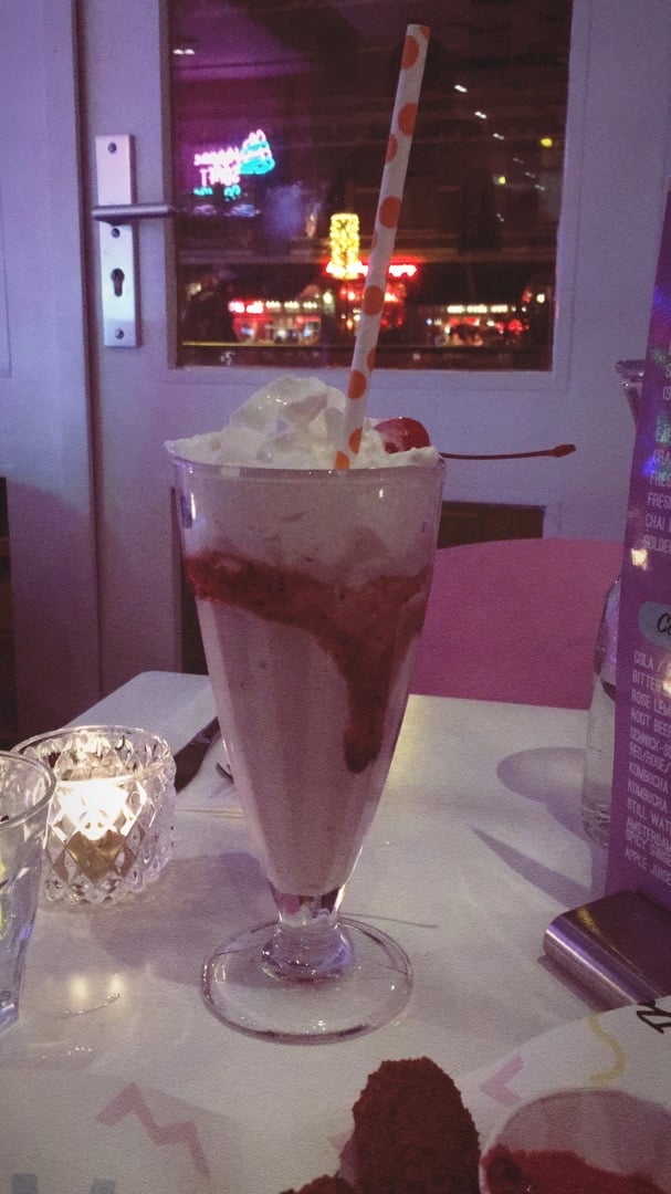 photo of Deer Mama Vegan Mylk & Burger Bar Strawberry Milkshake shared by @maggieds23 on  29 Dec 2019 - review