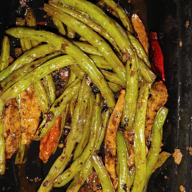 Photo of the dish “Stir Fried Green Beans with Soya chops”