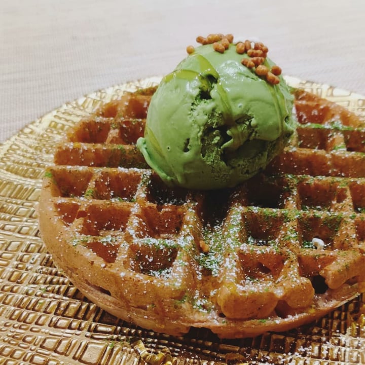 photo of Hvala CHIJMES Dairy free waffle with matcha ice cream shared by @fourdollars on  27 Jun 2021 - review